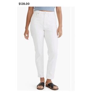 NWT Madewell Curvy Perfect Vintage Jean With Magic Pocket High Rise White W 32 T